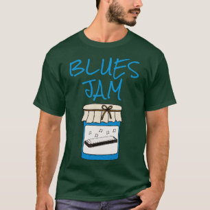 Camiseta Músico do Jogador do Blues Jam Harmonica Harp