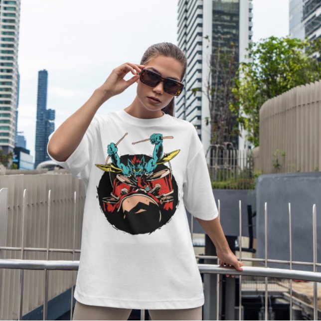 Camiseta Músico do jogador do tambor vampiro (Criador carregado)