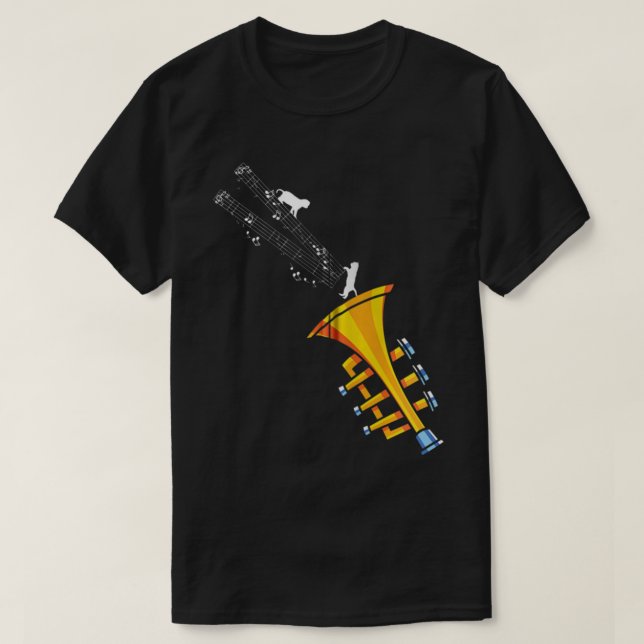 Camiseta Músico do Trompeter Jazz Cat Pet Parent Idet T (Frente do Design)