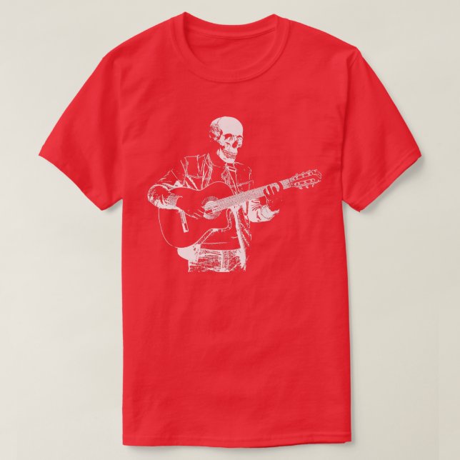 Camiseta Músico Elétrico EGuitar Rock GuitaristaGuitar Ske (Frente do Design)