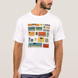 Camiseta Músico eletrônico com sintetizador e barramento