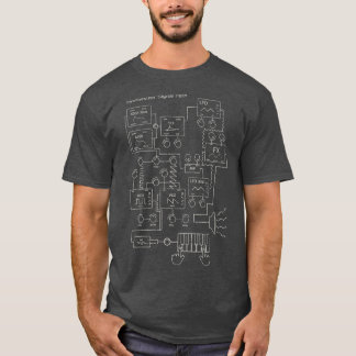 Camiseta Músico eletrônico do sintetizador modular