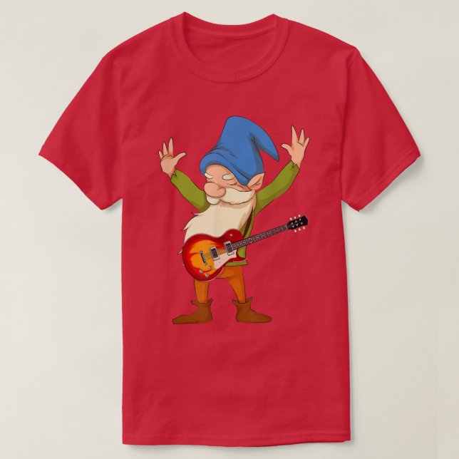 Camiseta Músico Guitarista Gnome Guitarrista Música Nordi (Frente do Design)