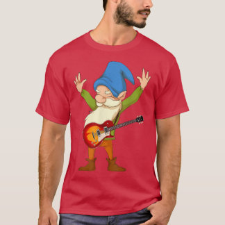 Camiseta Músico Guitarista Gnome Guitarrista Música Nordi