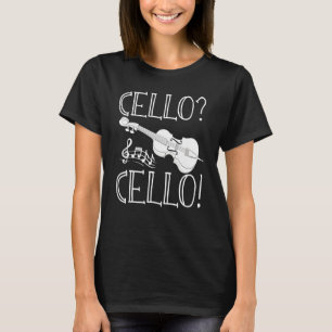 Camiseta Músico Orquestra de Violoncelo Notas de Música Vio
