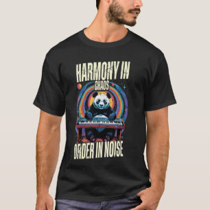 Camiseta Músico Sintetizador Harmonia de Sintetizador Em Or