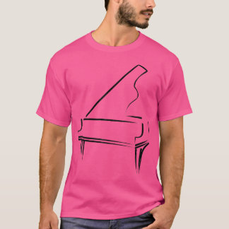 Camiseta Músico Teclado Ou Pianista Professor de Piano P