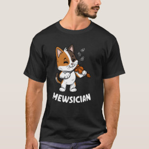 Camiseta Músico Violino Contra o Gato Violino Médico
