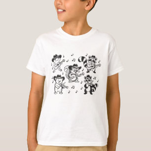 Camiseta Músicos Animais Cartoon Country
