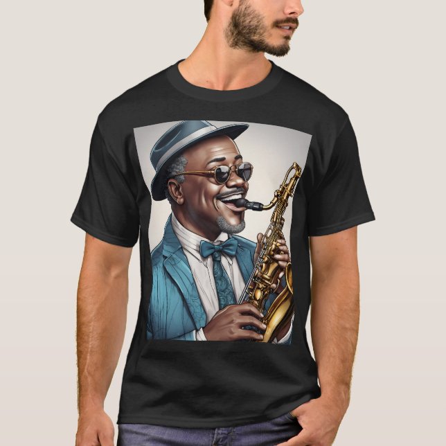 Camiseta músicos de jazz (Frente)