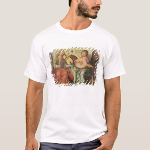 Camiseta Músicos do anjo da pintura do Virgin e