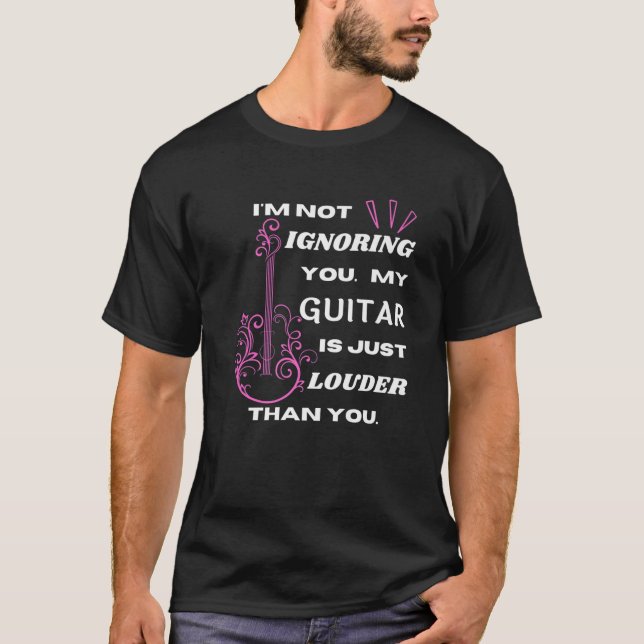 Camiseta Músicos - Engraçado Dizer Para Jogadores De Violão (Frente)