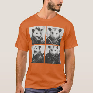 Camiseta Músicos Gambás Engraçados Animais Música Rock Emo