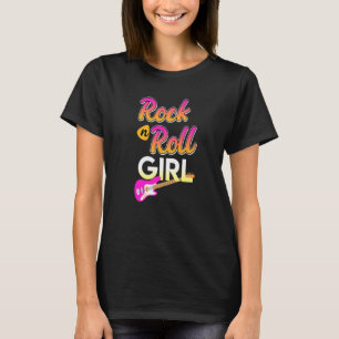 Camiseta Músicos Rock and Roll Garota Mulheres Dizendo Musi