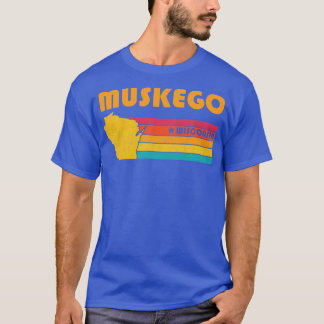 Camiseta Muskego Wisconsin Vintage angustiou Souvenir
