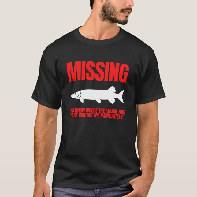 Camiseta Muskie Funny Fisheries Ausente (Frente)