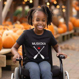 Camiseta Muskoka Canadá Cruzou Carros de Paddle Folha Escur