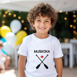 Camiseta Muskoka Canadá Remo Cruzado Remos Folha de Bordo