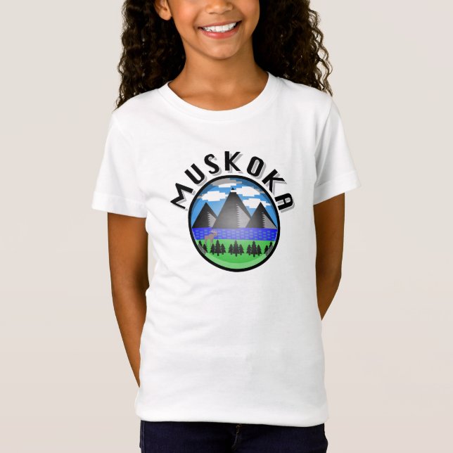 Camiseta Muskoka Design (Versão 2) - Girls' Fine Jersey T- (Frente)