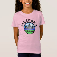 Muskoka Design (Versão 2) - Girls' Fine Jersey T-