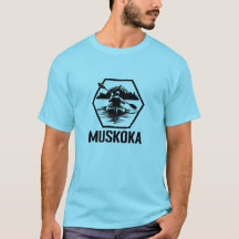Muskoka Ontario Kayaker - Camisa-T básica masculin