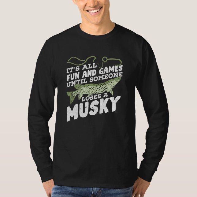 Camiseta Musky Fishing Design for a Fisherman (Frente)