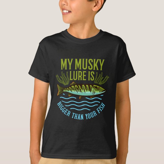 Camiseta Musky Fishing Gift Muskie Lure Muskellunge  (Frente)