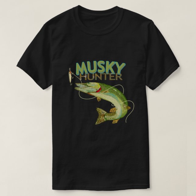 Camiseta Musky Hunter Pescador Trendy Design (Frente do Design)