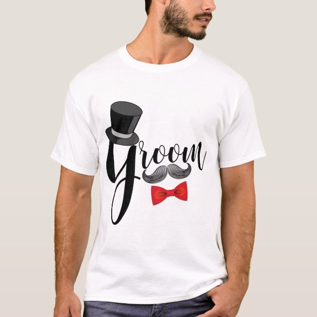 Camiseta Mustache Groom (Frente)