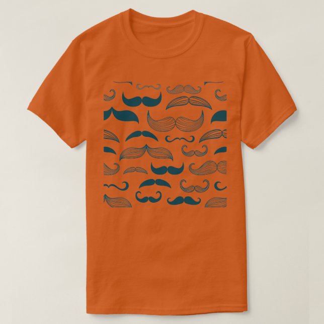 Camiseta Mustache Padrão Movember (Frente do Design)