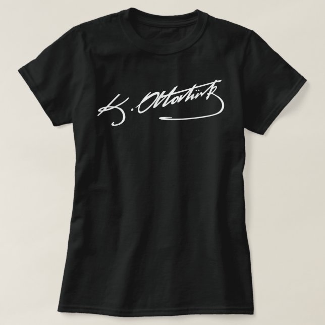 Camiseta Mustafa Kemal Ataturk Signature Turke presente tur (Frente do Design)