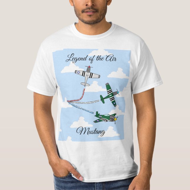 Camiseta Mustang Blue Sky (Frente)