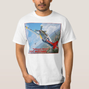 Camiseta Mustang dos aviadores P-51 de Tuskegee
