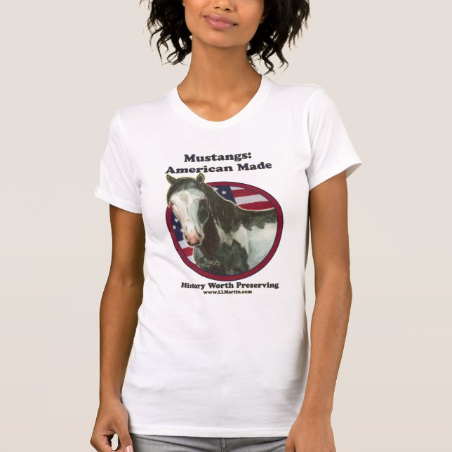 Camiseta Mustang feito no SAF cabido do tanque da mulher de (Frente)