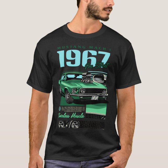 Camiseta Mustang Mach 1969 Pro Street (Frente)