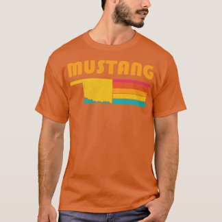 Camiseta Mustang Oklahoma Vintage angustiou Souvenir