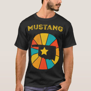 Camiseta Mustang Oklahoma Vintage angustiou Souvenir 1