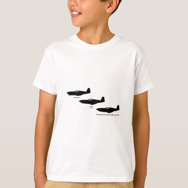 Camiseta Mustang P-51 norte-americano da segunda guerra (Frente)