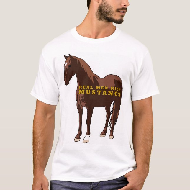 Camiseta Mustang reais do passeio dos homens (Frente)
