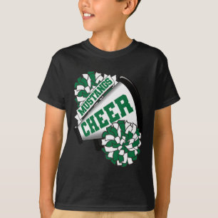 Camiseta Mustangs Cheer Ck Espírito de Animação Escolar G