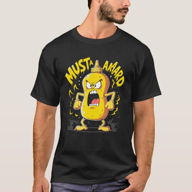 Camiseta Mustard Bottle Scream Funny Condiment Rap Humor (Frente)