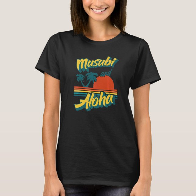 Camiseta Musubi Hawaii Retro Style Aloha (Frente)