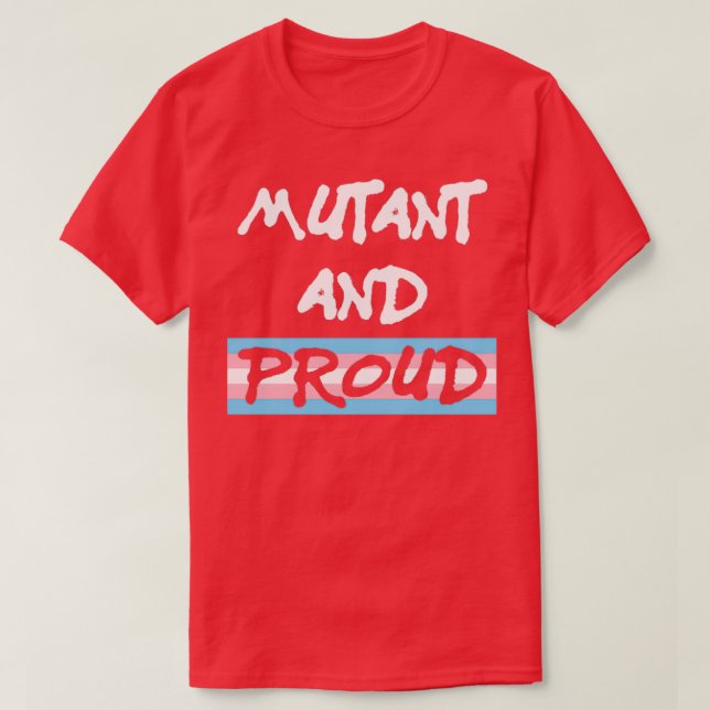 Camiseta mutant and pride trans (Frente do Design)
