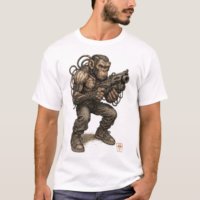 Camiseta Mutant Gorilla Soldier - Posto Guerreiro Apocalípt (Frente)