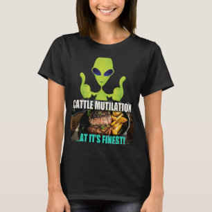 Camiseta Mutilação de gado de bife no seu melhor Veg de Pia
