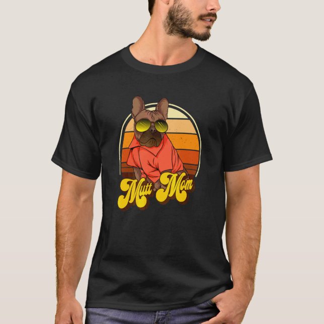 Camiseta Mutt Mãe  Cachorro Divertido (Frente)