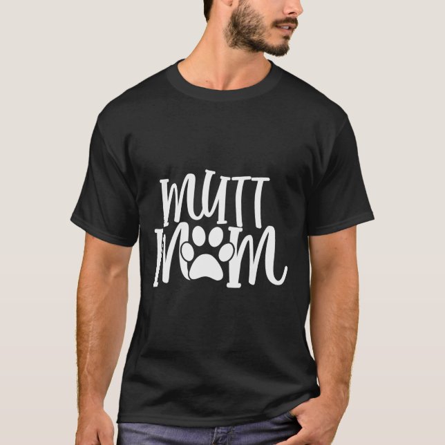Camiseta Mutt Mãe Engraçado Cachorro-Pato Presente (Frente)