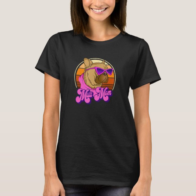 Camiseta Mutt Mamãe Divertida Cachorro 9 (Frente)
