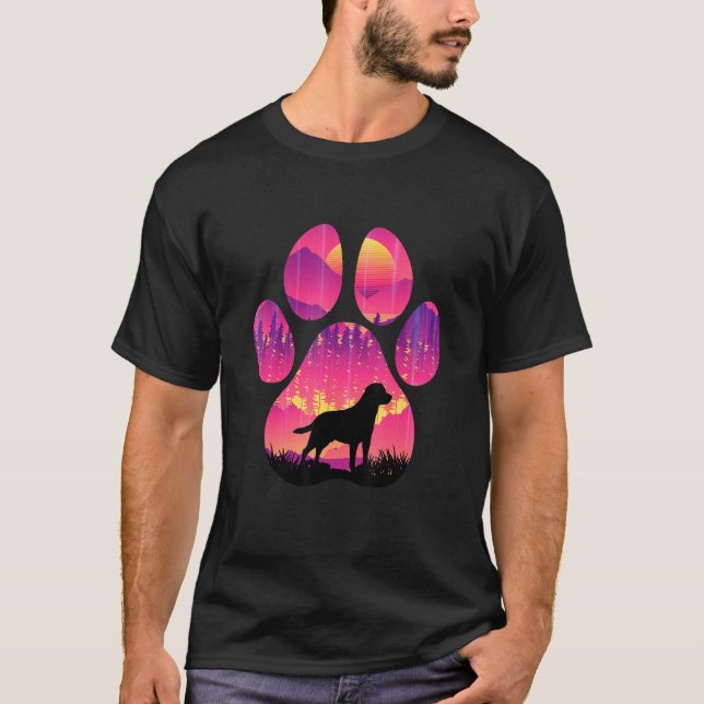 Camiseta Mutt Paw Mom Dad Dog  Women Men (Frente)