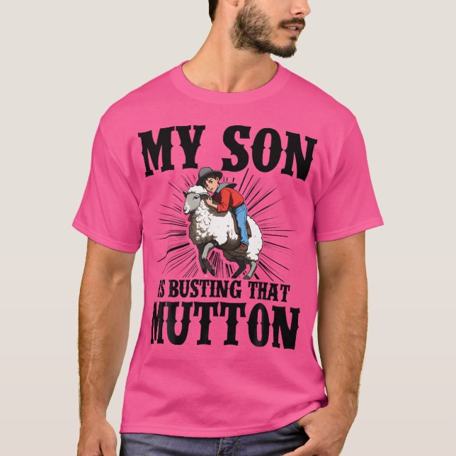 Camiseta Mutton Buster Equipment Rodeo Bull Riding Mutton B (Frente)
